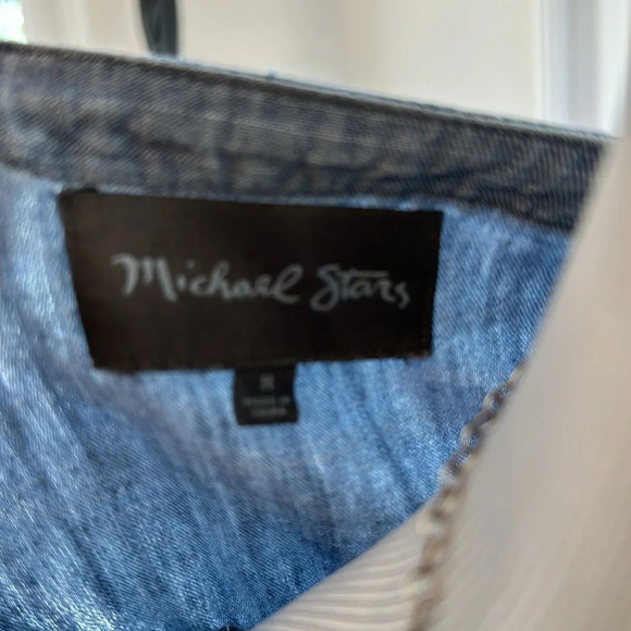 Michael Stars 70% Tencel/30% linen Blend Chambray Dress, Medium, EUC - Picture 7 of 8